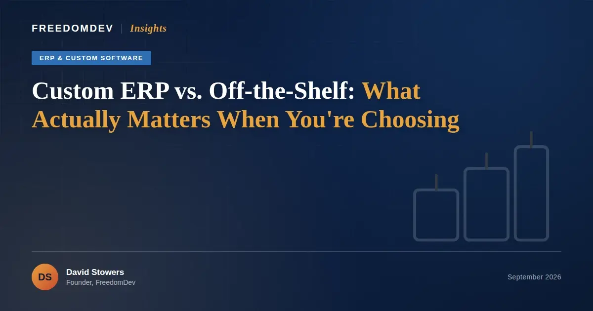 Custom ERP vs. Off-the-Shelf: What Actually Matters When You're Choosing
